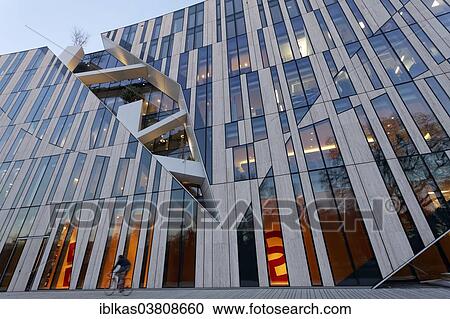 Stock Image - "Ko-Bogen, new commercial building and office building on Konigsallee, architect Daniel Libeskind, Dusseldorf, North Rhine-Westphalia, Germany, Europe". Fotosearch