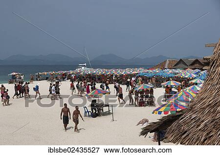"Ko Khai Nok Island, sandy beach, umbrellas, mass tourism, Ko Phi Phi Island, Phuket, Thailand, Asia" View Large Photo Image Stock Photo - "Ko Khai Nok Island, sandy beach, umbrellas, mass tourism, Ko Phi Phi Island, Phuket, Thailand, Asia". Fotosearch