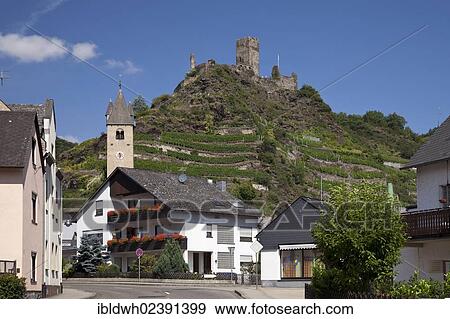 "Kobern district with Niederburg castle and belfry, Kobern-Gondorf, Moselle region, Rhineland-Palatinate, Germany, Europe, PublicGround, Europe" View Large Photo Image Stock Photo - "Kobern district with Niederburg castle and belfry, Kobern-Gondorf, Moselle region, Rhineland-Palatinate, Germany, Europe, PublicGround, Europe". Fotosearch