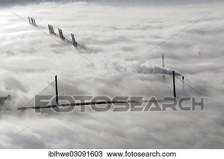 "Koehlbrand Bridge in the fog, Hamburg, Hamburg, Germany, Europe" View Large Photo Image Stock Image - "Koehlbrand Bridge in the fog, Hamburg, Hamburg, Germany, Europe". Fotosearch