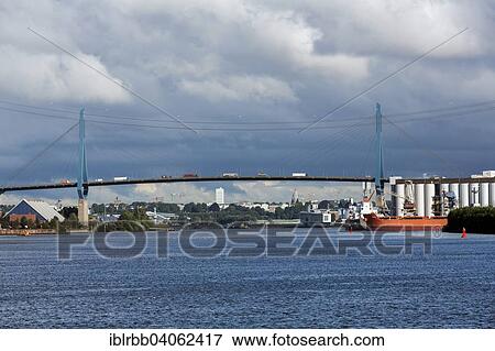 "Kohlbrandbrucke bridge in the harbor, Southern Elbe, Hamburg, Germany Hamburg" View Large Photo Image Stock Photo - "Kohlbrandbrucke bridge in the harbor, Southern Elbe, Hamburg, Germany Hamburg". Fotosearch