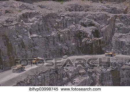 Stock Photography - "Koidu 1"""" diamond mine, part of diamond company Koidu Ltd., Koidu Kimberlite Project, Koidu, Koidu-Sefadu, Tankoro Chiefdom, Kono District, Eastern Province, Sierra Leone, Africa". Fotosearch