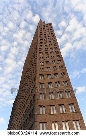 Picture - "Kollhoff-Tower, skyscraper at Potsdamer Platz square, Mitte, Berlin, Berlin, Germany, Europe". Fotosearch
