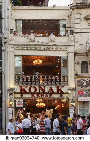 "Konak Kebap kebab restaurant, Istiklal Caddesi or Independence Road, Beyoglu, Istanbul, European side, Istanbul Province, Turkey, European side, Europe" View Large Photo Image Stock Image - "Konak Kebap kebab restaurant, Istiklal Caddesi or Independence Road, Beyoglu, Istanbul, European side, Istanbul Province, Turkey, European side, Europe". Fotosearch