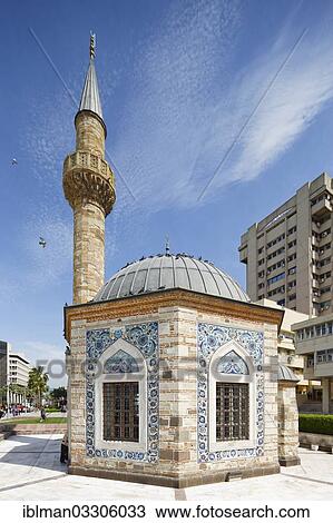 Stock Image - "Konak mosque on Konak Meydani square, Konak, Izmir, Izmir Province, Aegean Region, Turkey, Asia". Fotosearch