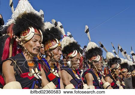 "Konyak warriors fully decorated at Hornbill Festival, Kohima, India, Asia" View Large Photo Image Stock Image - "Konyak warriors fully decorated at Hornbill Festival, Kohima, India, Asia". Fotosearch