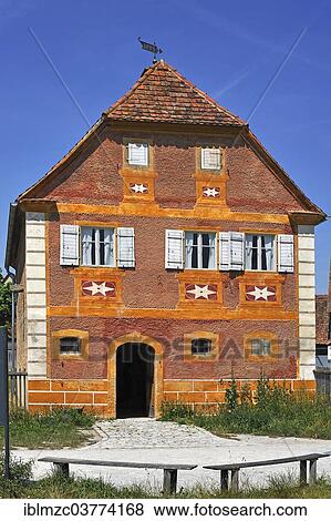 Stock Photo - "Korbhaus, house reserved for use by parents, 1821, Franconian Open Air Museum, Bad Windsheim Middle Franconia, Bavaria, Germany, Europe". Fotosearch
