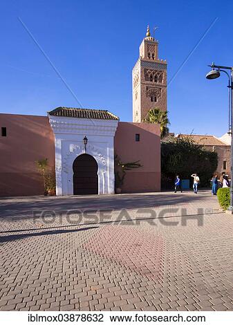 Stock Image - "Koutoubia Mosque, 1158, Medina, Marrakech, Marrakech-Tensift-Al Haouz, Morocco, Africa". Fotosearch