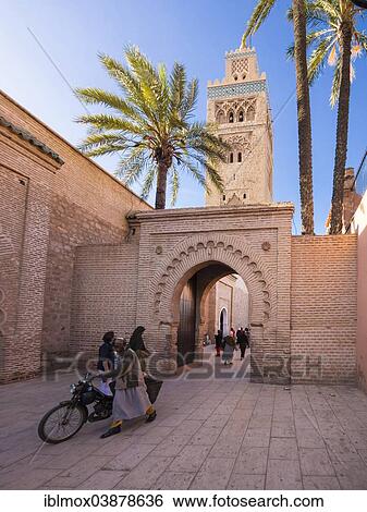 Stock Photograph - "Koutoubia Mosque, 1158, Medina, Marrakech, Marrakech-Tensift-Al Haouz, Morocco, Africa". Fotosearch