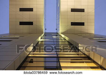 Stock Photo - "Kranhaus office building, Rheinauhafen, Cologne, North Rhine-Westphalia, Germany, Europe". Fotosearch