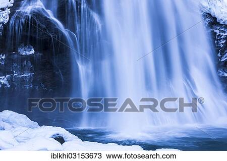 Stock Image - "Krimml Waterfalls in winter, Krimml, Tyrol, Austria, Europe". Fotosearch