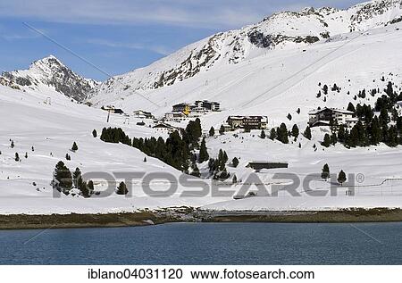 Stock Image - "Kuhtai with Langental reservoir, Kuhtai, Sellraintal, Tyrol, Austria, Europe". Fotosearch