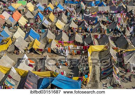 "Kumbha Mela grounds, full of tents, seen from above, Allahabad, Uttar Pradesh, India, Asia" View Large Photo Image Stock Photo - "Kumbha Mela grounds, full of tents, seen from above, Allahabad, Uttar Pradesh, India, Asia". Fotosearch