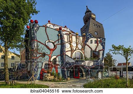 "Kunsthaus Abensberg by Peter Pelikan, exhibition hall Friedensreich Hundertwasser at the Kuchlbauer Brauerei brewery, Kuchlbauer's Bierwelt or World of Beer, Abensberg, Lower Bavaria, Bavaria, Germany, Europe" View Large Photo Image Stock Photograph - "Kunsthaus Abensberg by Peter Pelikan, exhibition hall Friedensreich Hundertwasser at the Kuchlbauer Brauerei brewery, Kuchlbauer's Bierwelt or World of Beer, Abensberg, Lower Bavaria, Bavaria, Germany, Europe". Fotosearch