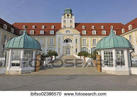 Stock Image - "Kurhaus spa hotel of the Baltic Sea resort town of Binz, Ruegen, Mecklenburg-Western Pomerania, Germany, Europe". Fotosearch