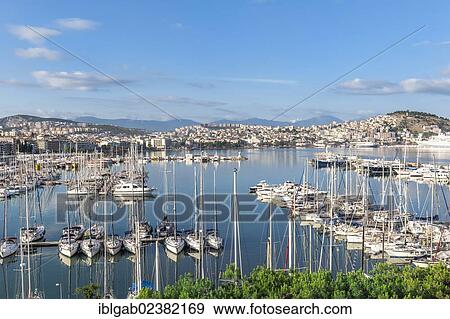 Stock Photo - "Kusadasi marina and harbor, Izmir Province, Turkey, Asia". Fotosearch