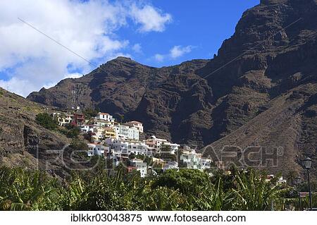 Stock Photography - "La Calera, Valle Gran Rey, La Gomera, Canary Islands, Spain, Europe". Fotosearch
