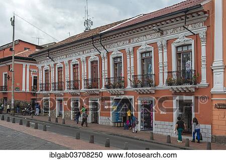 Stock Image - "La Merced Square, Quito Historical center, Unesco World Heritage Site, Quito, Pichincha Province, Ecuador, South America". Fotosearch