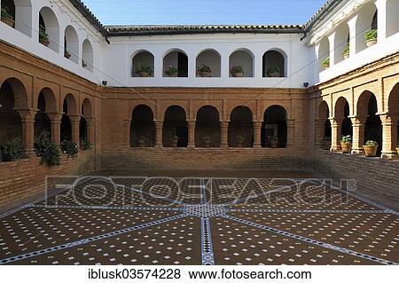 "La Rabida Friary or Convento de Santa Maria de la Rabida, courtyard, La Rabida, Palos de la Frontera, Huelva province, Andalusia, Spain, Europe" View Large Photo Image Stock Photo - "La Rabida Friary or Convento de Santa Maria de la Rabida, courtyard, La Rabida, Palos de la Frontera, Huelva province, Andalusia, Spain, Europe". Fotosearch