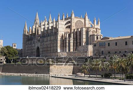 La Seu Cathedral, historic town centre, Palma de Mallorca, Majorca, Balearic Islands, Spain, Europe View Large Photo Image Stock Photo - La Seu Cathedral, historic town centre, Palma de Mallorca, Majorca, Balearic Islands, Spain, Europe. Fotosearch