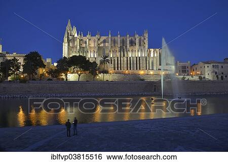 "La Seu Cathedral, Palma Cathedral, at dusk, Palma, Majorca, Balearic Islands, Spain, Europe" View Large Photo Image Stock Photograph - "La Seu Cathedral, Palma Cathedral, at dusk, Palma, Majorca, Balearic Islands, Spain, Europe". Fotosearch