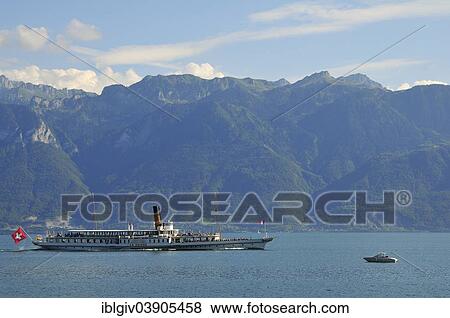 "La Suisse paddle steamer on Lake Geneva, Saint-Saphorin, Lavaux, Canton of Vaud, Switzerland, Europe" View Large Photo Image Stock Photo - "La Suisse paddle steamer on Lake Geneva, Saint-Saphorin, Lavaux, Canton of Vaud, Switzerland, Europe". Fotosearch