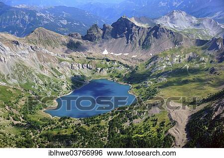 "Lac d'Allos mountain lake, Barcelonnette, Departement Alpes-de-Haute-Provence, Region Provence-Alpes-Cote d’Azur, France, Europe" View Large Photo Image Stock Photograph - "Lac d'Allos mountain lake, Barcelonnette, Departement Alpes-de-Haute-Provence, Region Provence-Alpes-Cote d’Azur, France, Europe". Fotosearch