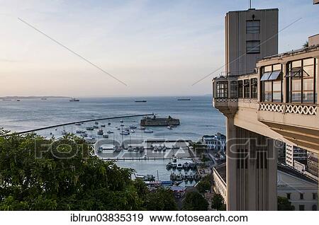 Stock Photo - "Lacerda Lift in the Pelourinho, Salvador da Bahia, Brazil, South America". Fotosearch