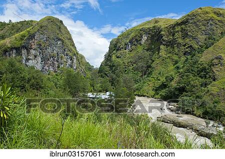 Stock Image - "Lae River in the highlands, Papua New Guinea, Oceania". Fotosearch