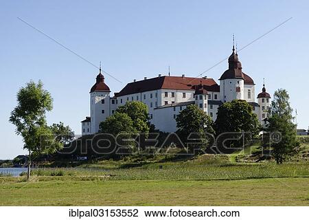 Stock Image - "Laeckoe Castle or Laeckoe Slott, Lidkoping, Vaestra Goetaland County, Sweden, Europe". Fotosearch