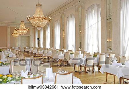 Stock Image - "Laid tables, New Palace, Stuttgart, Baden-Wurttemberg, Germany, Europe". Fotosearch