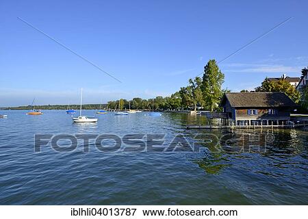 "Lake Ammer, Herrsching am Ammersee, five lakes region, Upper Bavaria, Bavaria, Germany, Europe" View Large Photo Image Stock Photo - "Lake Ammer, Herrsching am Ammersee, five lakes region, Upper Bavaria, Bavaria, Germany, Europe". Fotosearch