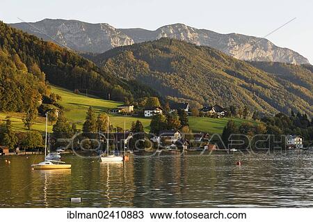 "Lake Attersee, Weyregg, Salzkammergut region, Upper Austria, Austria, Europe" View Large Photo Image Stock Image - "Lake Attersee, Weyregg, Salzkammergut region, Upper Austria, Austria, Europe". Fotosearch