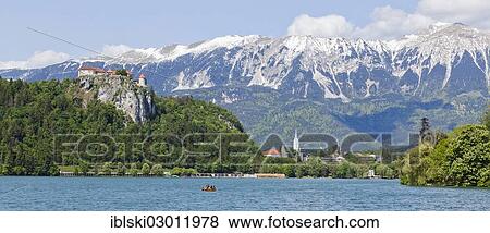 "Lake Bled with The Karawanks mountain range in Bled, Slovenia, Europe, Bled, Upper Carniola, Slovenia, Europe" View Large Photo Image Stock Photo - "Lake Bled with The Karawanks mountain range in Bled, Slovenia, Europe, Bled, Upper Carniola, Slovenia, Europe". Fotosearch