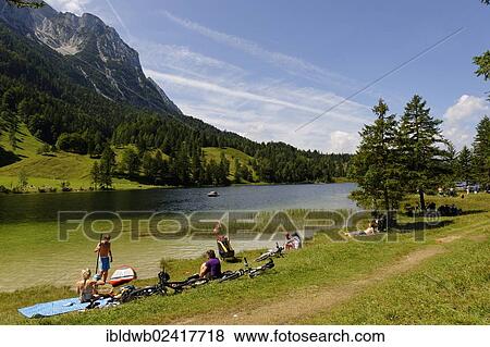 Lake Ferchensee, Mittenwald, Karwendel Mountains, Werdenfelser Land region, Upper Bavaria, Bavaria, Germany, Europe View Large Photo Image Stock Photo - Lake Ferchensee, Mittenwald, Karwendel Mountains, Werdenfelser Land region, Upper Bavaria, Bavaria, Germany, Europe. Fotosearch