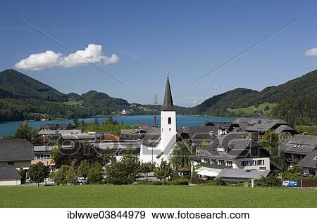 Stock Photo - "Lake Fuschl, Fuschl am See, Salzkammergut, Salzburg State, Austria, Europe". Fotosearch