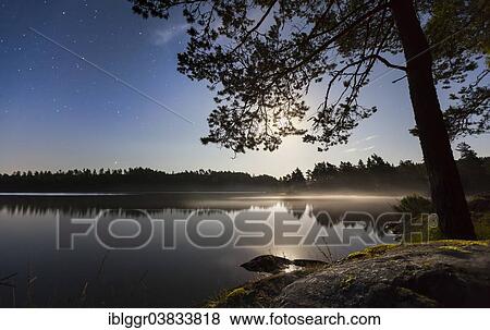 "Lake in the moonlight, near Ed, Dalsland, Vastra Gotaland, Sweden, Europe" View Large Photo Image Stock Photo - "Lake in the moonlight, near Ed, Dalsland, Vastra Gotaland, Sweden, Europe". Fotosearch