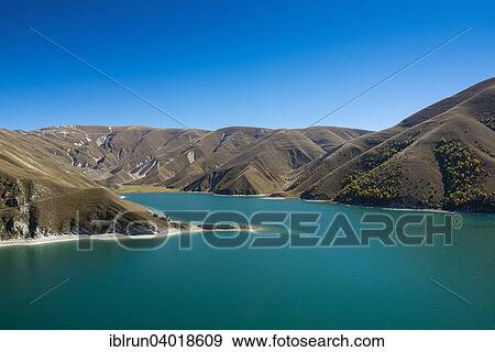 Stock Photo - "Lake Kezenoyam in the Chechen mountains, Chechnya, Caucasus, Russia, Europe". Fotosearch