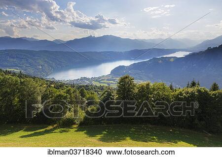 "Lake Millstatt lake from the Sternenbalkon platform, Spittal an der Drau, Carinthia, Austria, Europe" View Large Photo Image Stock Image - "Lake Millstatt lake from the Sternenbalkon platform, Spittal an der Drau, Carinthia, Austria, Europe". Fotosearch