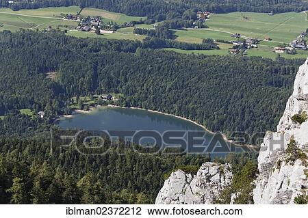 "Lake Nussensee near Bad Ischl, as seen from the summit of Katrin mountain, Salzkammergut resort area, Traunviertel region, Upper Austria, Austria, Europe" View Large Photo Image Stock Image - "Lake Nussensee near Bad Ischl, as seen from the summit of Katrin mountain, Salzkammergut resort area, Traunviertel region, Upper Austria, Austria, Europe". Fotosearch
