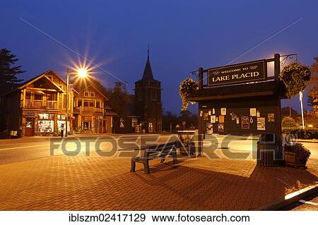 Lake Placid in the Adirondacks, Upstate New York, USA View Large Photo Image Stock Photo - Lake Placid in the Adirondacks, Upstate New York, USA. Fotosearch