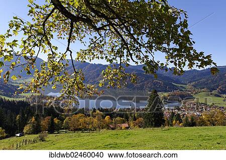 "Lake Schliersee and the Parish Church of St. Sixtus as seen from Schliersberg mountain in autumn, Upper Bavaria, Bavaria, Germany, Europe" View Large Photo Image Stock Image - "Lake Schliersee and the Parish Church of St. Sixtus as seen from Schliersberg mountain in autumn, Upper Bavaria, Bavaria, Germany, Europe". Fotosearch