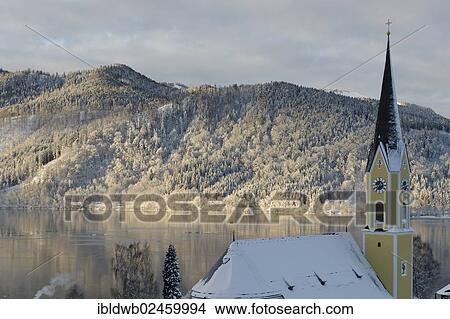 "Lake Schliersee with the Church of St. Sixtus in winter, Upper Bavaria, Bavaria, Germany, Europe" View Large Photo Image Picture - "Lake Schliersee with the Church of St. Sixtus in winter, Upper Bavaria, Bavaria, Germany, Europe". Fotosearch