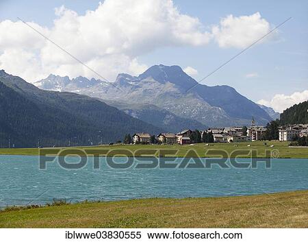 "Lake Silvaplana, Engadine Lakes, Piz de la Margna, Silvaplana, Upper Engadin, Canton of Graubunden, Switzerland, Europe" View Large Photo Image Stock Photography - "Lake Silvaplana, Engadine Lakes, Piz de la Margna, Silvaplana, Upper Engadin, Canton of Graubunden, Switzerland, Europe". Fotosearch