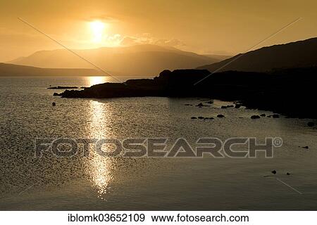 "Lake Sorvagsvatn or Leitisvatn, lakeshore sunset, Vagar, Faroe Islands, Denmark, Europe" View Large Photo Image Stock Photo - "Lake Sorvagsvatn or Leitisvatn, lakeshore sunset, Vagar, Faroe Islands, Denmark, Europe". Fotosearch