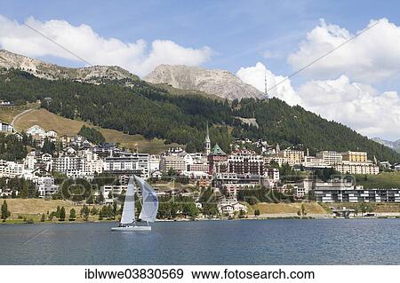 "Lake St. Moritz, Engadine Lakes, St. Moritz, Upper Engadin, Canton of Graubunden, Switzerland, Europe" View Large Photo Image Stock Photo - "Lake St. Moritz, Engadine Lakes, St. Moritz, Upper Engadin, Canton of Graubunden, Switzerland, Europe". Fotosearch