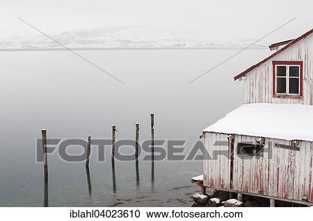 "Lakeside cabin, Kvalsundet, Ringvassoya, Tromvik, Troms, Norway, Europe" View Large Photo Image Stock Image - "Lakeside cabin, Kvalsundet, Ringvassoya, Tromvik, Troms, Norway, Europe". Fotosearch