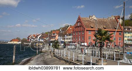"Lakeside promenade with the Gredhaus building, Lake Constance, Meersburg, Baden-Wurttemberg, Germany, Europe" View Large Photo Image Stock Image - "Lakeside promenade with the Gredhaus building, Lake Constance, Meersburg, Baden-Wurttemberg, Germany, Europe". Fotosearch