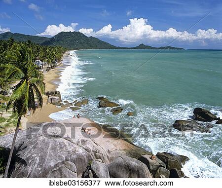 "Lamai Beach, rock formations, Gulf of Thailand, Ko Samui, Southern Thailand, Thailand, Asia" View Large Photo Image Stock Photo - "Lamai Beach, rock formations, Gulf of Thailand, Ko Samui, Southern Thailand, Thailand, Asia". Fotosearch