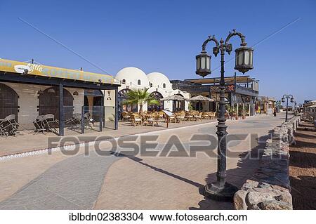 Picture - "Lamp post on the corniche in Dahab, Egypt, Africa". Fotosearch